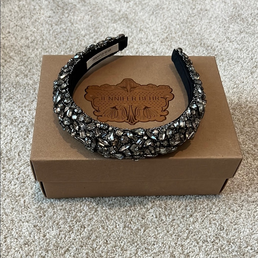 Jennifer Behr Silver Embellished Headband